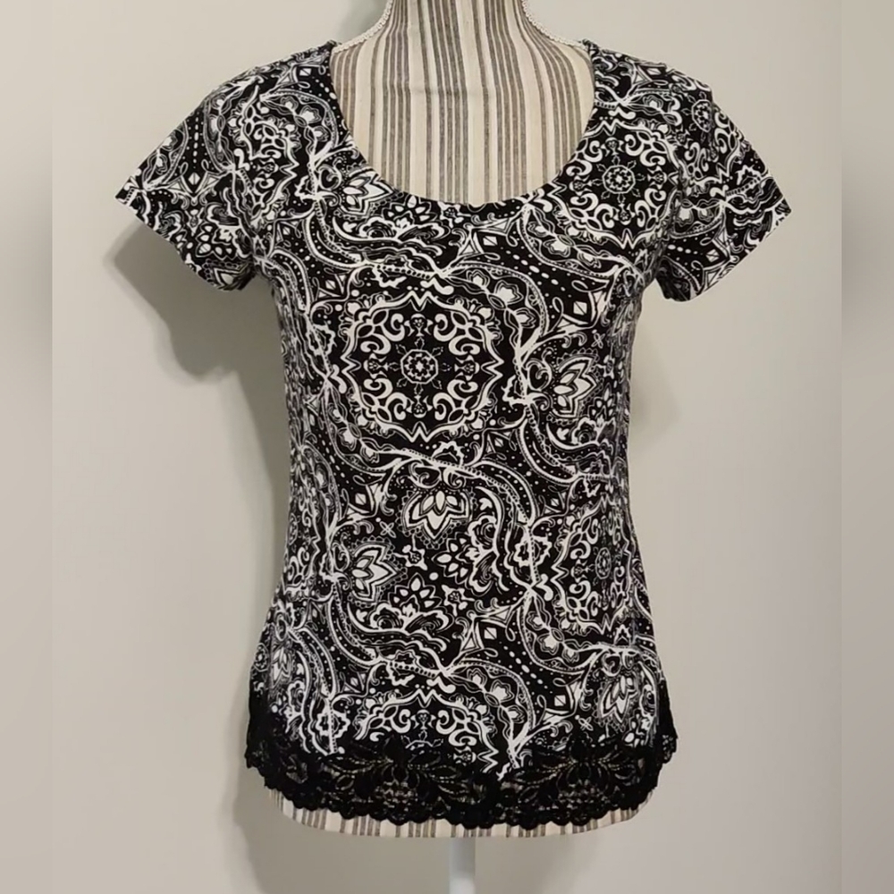NWOT Coldwater Creek lace cotton tea